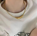 Colar de Corrente Osso de Cobra Retrô Francês